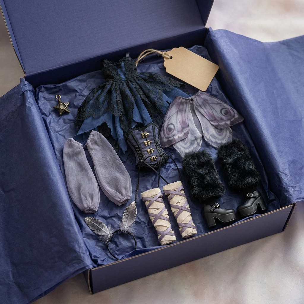 Mothlace dress in gift box