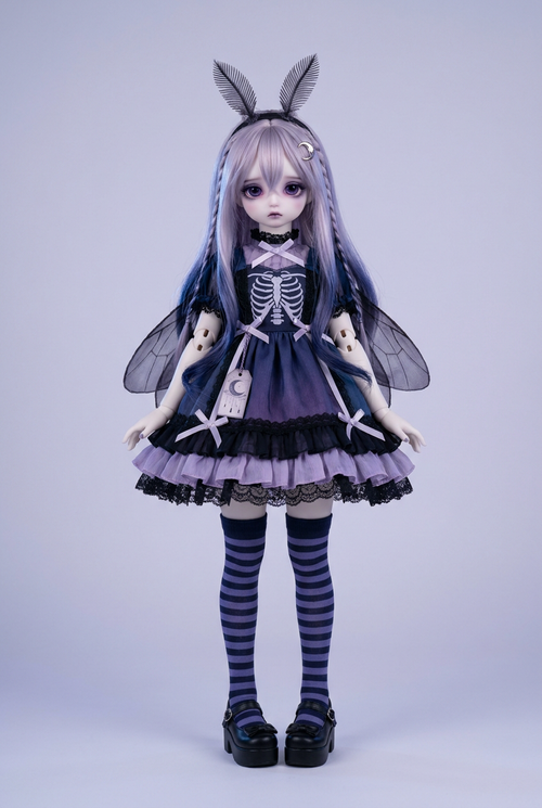Moonspirit pastel goth BJD doll outfit